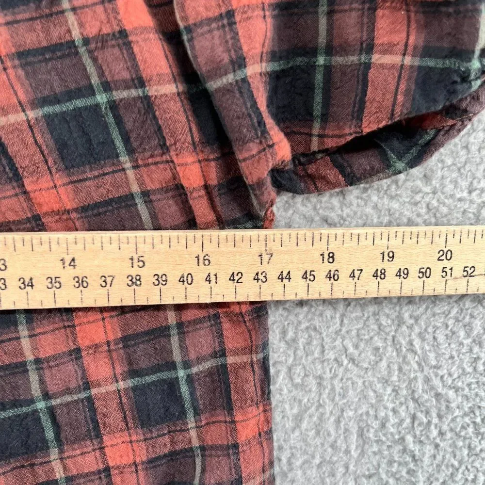 Madewell Gathered V-Neck Top in Plaid